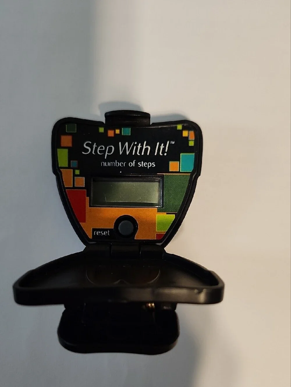McDonald's Vintage 2004 Black Pedometer with Yellow and Red 'Go Active!' Logo